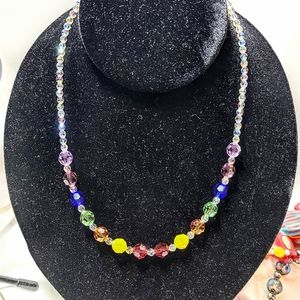 Handmade Swarovski Crystal necklace 16 inches with sterling silver lobster clasp